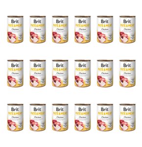Karma dla psa BRIT Pate & Meat Kurczak 18 x 800 g