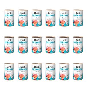Karma dla psa BRIT Paté and Meat Łosoś 18 x 400 g
