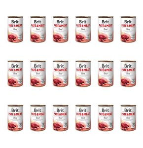 Karma dla psa BRIT Pate & Meat Wołowina 18 x 800 g