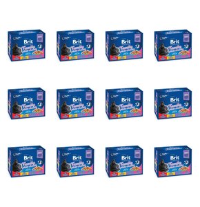 Karma dla kota BRIT Premium Adult Family Plate Chunks Mix smaków (144 x 100g)