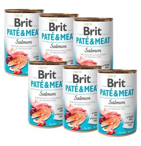 Karma dla psa BRIT Pate & Meat Łosoś 6 x 800 g