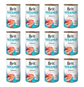 Karma dla psa BRIT Pate & Meat Łosoś 12 x 800 g