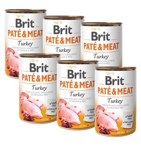 Karma dla psa BRIT Paté & Meat Indyk 6 x 800 g