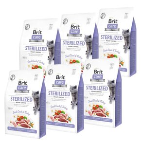 Karma dla kota BRIT Care Cat Sterilized Weight Control Indyk z kaczką 6 x 2 kg