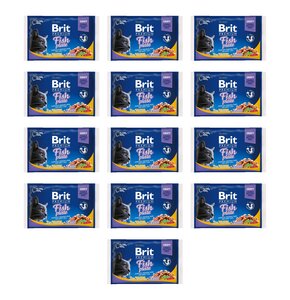 Karma dla kota BRIT Premium Łosoś z pstrągiem w sosie 52 x 100 g