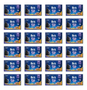 Karma dla kota BRIT Premium Łosoś z pstrągiem w sosie 104 x 100 g