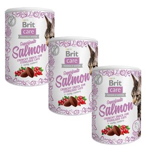 Przysmak dla kota BRIT CARE Snack Superfruits Salmon 3 x 100 g