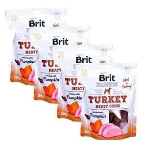 Przysmak dla psa BRIT Jerky Turkey Meaty Coins Pumpkin 4 x 200 g