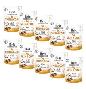 Przysmak dla psa BRIT CARE Dog Functional Snack Skin&Coat Kryl z kokosem 10 x 150g