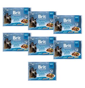 Karma dla kota BRIT Premium Cat Gravy Fillet Dinner Plate Mix Smaków 28 x 85 g