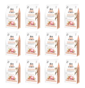 Karma dla kota BRIT  CARE Sensitive Healthy Digestion & Delicate Taste  Indyk i łosoś 12 x 400 g