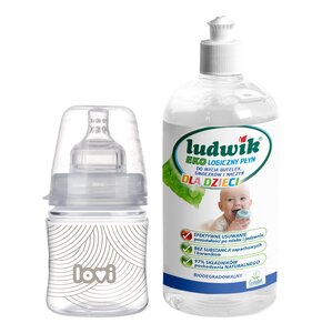 Butelka LOVI Trends Harmony 120 ml + Płyn do mycia butelek i smoczków LUDWIK CG1010102ZEKL0121 475 ml