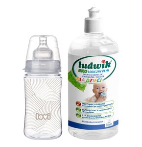 Butelka LOVI Trends Harmony 250 ml + Płyn do mycia butelek i smoczków LUDWIK CG1010102ZEKL0121 475 ml