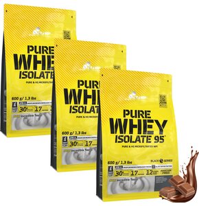 Odżywka białkowa OLIMP Pure Whey Isolate 95 Czekoladowy 3 x 600 g Bez laktozy