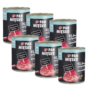 Karma dla psa PAN MIĘSKO Wieprzowina z dzikiem 6 x 800 g