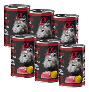 Karma dla psa ALPHA SPIRIT Wieprzowina z jabłkiem 6 x 400 g