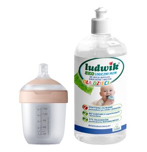 Butelka LOVI Mammafeel 150 ml + Płyn do mycia butelek i smoczków LUDWIK CG1010102ZEKL0121 475 ml
