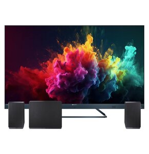 Telewizor SHARP 50FQ8EG 50" QLED 4K 144Hz Google TV Dolby Vision Dolby Atmos HDMI 2.1 + Subwoofer SHARP CP-AWS0101 Czarny + Kolumny głośnikowe SHARP CP-AWS 2001 Czarny (2 szt.)