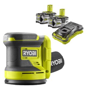 Szlifierka mimośrodowa RYOBI RROS18-0 + Akumulator RYOBI RC18150-250 5Ah 18V + Ładowarka