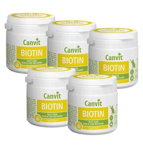 Suplement dla kota CANVIT Biotyna 5 x 100 g