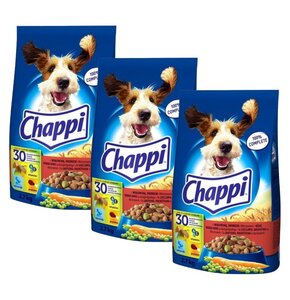 Karma dla psa CHAPPI Wołowina z drobiem i warzywami 3 x 2.7 kg