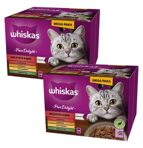 Karma dla kota WHISKAS Adult Pure Delight Mix Smaków (48 x 85 g)