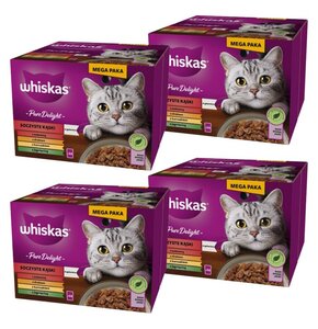 Karma dla kota WHISKAS Adult Pure Delight Mix Smaków (96 x 85 g)