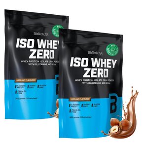 Odżywka białkowa BIOTECH Iso Whey Zero Orzechowy (2 x 500 g) Bez cukru i laktozy