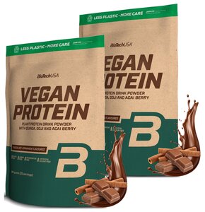 Odżywka białkowa BIOTECH Vegan Protein Czekoladowo-cynamonowy 2 x 500 g Bez cukru