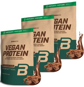 Odżywka białkowa BIOTECH Vegan Protein Czekoladowo-cynamonowy 3 x 500 g Bez cukru