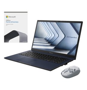 Laptop ASUS ExpertBook B1502CBA-BQ0147X 15.6 i5-1235U 8GB RAM 512GB SSD + Program MICROSOFT Office Home & Business 2021 PL + Mysz MICROSOFT Bluetooth Arctic Camo