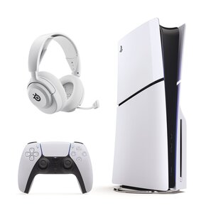 Konsola SONY PlayStation 5 Slim + Słuchawki STEELSERIES Arctis Nova 5P Wireless, Nauszne, Dźwięk przestrzenny Biały