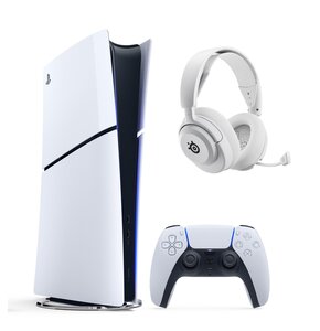 Konsola SONY PlayStation 5 Digital Slim + Słuchawki STEELSERIES Arctis Nova 5P Wireless, Nauszne, Dźwięk przestrzenny Biały