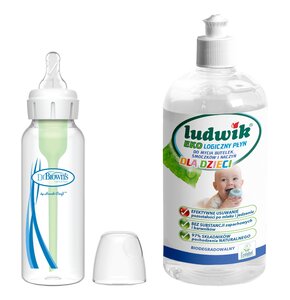Butelka DR BROWNS Options+ 250 ml + Płyn do mycia butelek i smoczków LUDWIK CG1010102ZEKL0121 475 ml