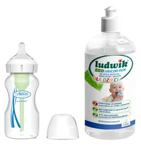 Butelka DR BROWNS Options+ 270 ml + Płyn do mycia butelek i smoczków LUDWIK CG1010102ZEKL0121 475 ml