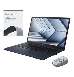 Laptop ASUS ExpertBook B1502CVA-BQ0095X 15.6 i5-1335U 16GB RAM 512GB SSD + Program MICROSOFT Office Home & Business 2021 PL + Mysz MICROSOFT Bluetooth Arctic Camo