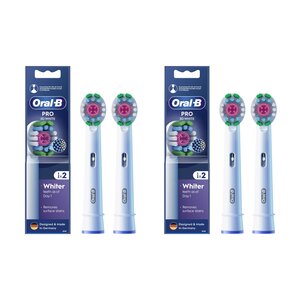 Oryginalna końcówka szczoteczki ORAL-B PRO 3D White (4 szt.) (Unikalna nakładka polerująca)