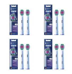 Oryginalna końcówka szczoteczki ORAL-B PRO 3D White (8 szt.) (Unikalna nakładka polerująca)