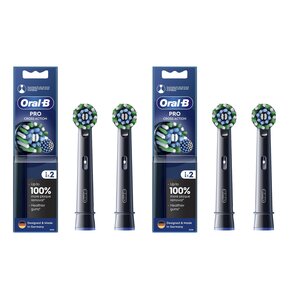Oryginalna końcówka szczoteczki ORAL-B Pro Cross Action Czarny (4 szt.) (Włókna w kształcie litery X usuwają więcej płytki)