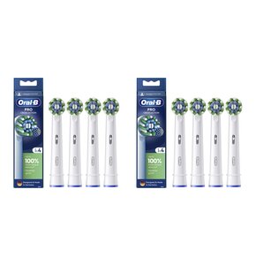 Oryginalna końcówka szczoteczki ORAL-B Pro Cross Action Biały (8 szt.) (Włókna w kształcie litery X usuwają więcej płytki)