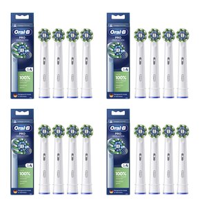 Oryginalna końcówka szczoteczki ORAL-B Pro Cross Action Biały (16 szt.) (Włókna w kształcie litery X usuwają więcej płytki)