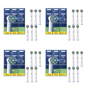 Oryginalna końcówka szczoteczki ORAL-B Pro Cross Action Biały (24 szt.) (Włókna w kształcie litery X usuwają więcej płytki)
