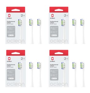 Oryginalna końcówka szczoteczki OCLEAN Professional Clean Biały (8 szt.)
