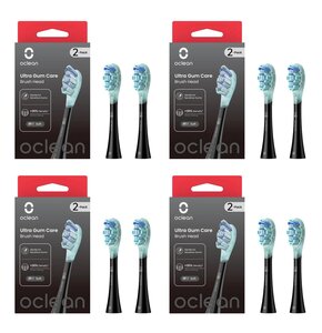 Oryginalna końcówka szczoteczki OCLEAN Ultra Gum Care Czarny (8 szt.) (Delikatne dla dziąseł)