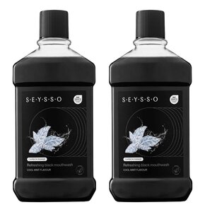 Płyn do płukania jamy ustnej SEYSSO Carbon Refreshing Black 2 x 500 ml