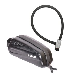 Zapięcie VÖGEL VZP-005B Linka + Torba rowerowa na ramę VÖGEL Carbon Eva