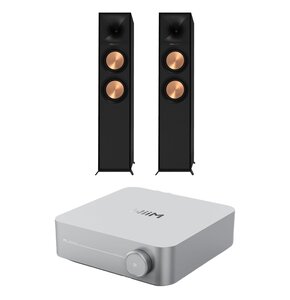 Wzmacniacz WIIM Amp Srebrny + Kolumny głośnikowe KLIPSCH R-600F Czarny (2 szt.)