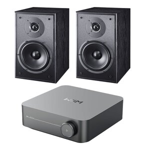 Wzmacniacz WIIM Amp Szary + Kolumny głośnikowe MAGNAT Monitor S30 Czarny (2 szt.)