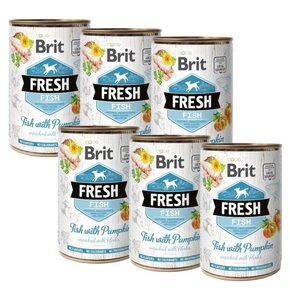 Karma dla psa BRIT Fresh Ryba z Dynią 6 x 400 g