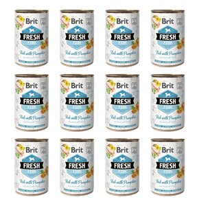 Karma dla psa BRIT Fresh Ryba z Dynią 12 x 400 g